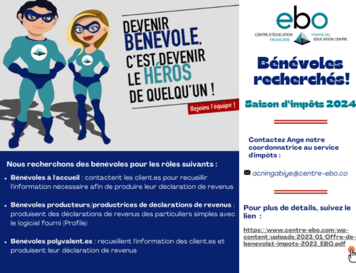 Offre de bénévolat : Service d’impôts